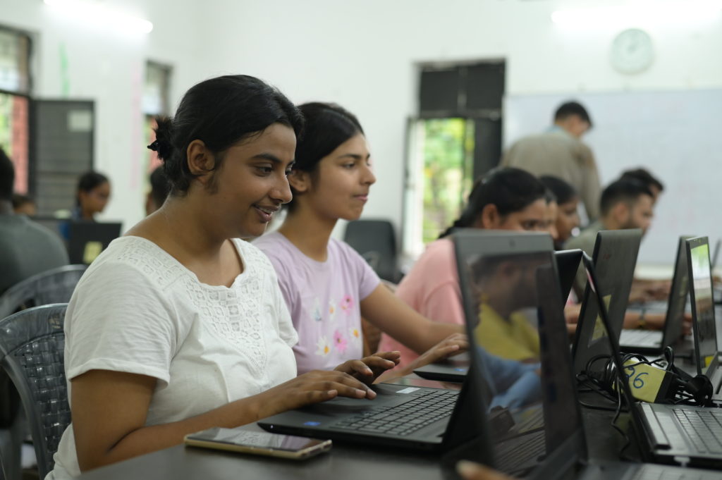 Medha Alumni in TAB Classroom 